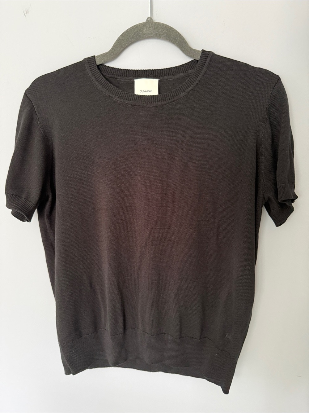 Calvin Klein Black lightweight Short Sleeve Sweater